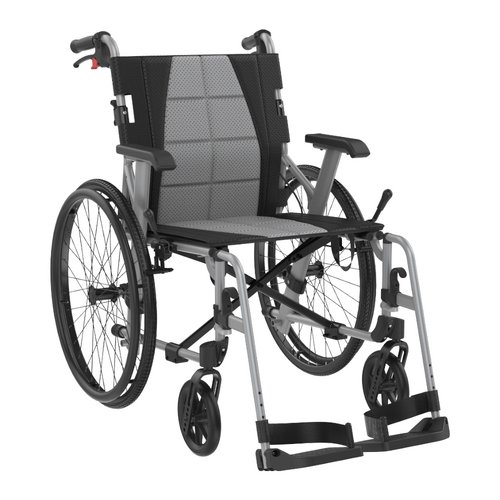 Aspire Socialite Folding Wheelchair - Self Propelled - Silver