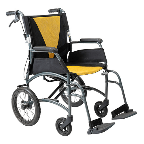 Aspire Vida Folding Wheelchair - AP - Mustard - 400mm