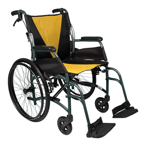 Aspire Vida Folding Wheelchair - SP - Mustard - 400mm